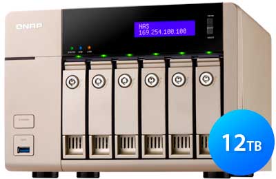 Qnap TVS-663 12TB - Storage NAS 6 baias para discos SATA