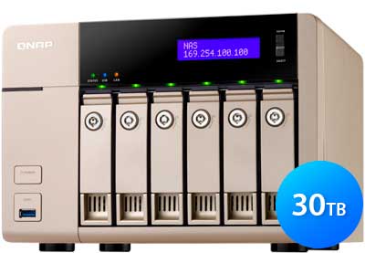 Qnap TVS-663 30TB - Storage NAS 6 baias para discos SATA