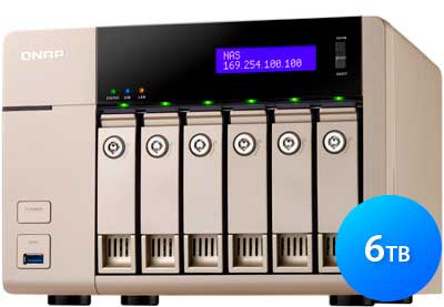 Qnap TVS-663 6TB - Storage NAS 6 baias para discos SATA