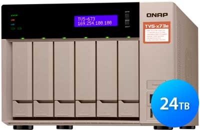 Qnap TVS-673e 24TB - Storage NAS 6 baias