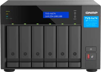 TVS-h674 Qnap - Servidor NAS 6 Baias p/ HDD SATA/SSD/NVMe