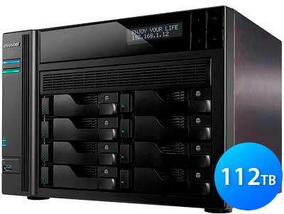 AS6208T 112TB Asustor - Storage NAS 8 bay Rackmount SATA