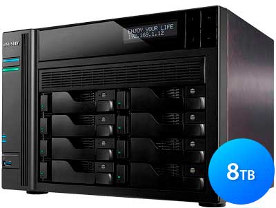 AS6208T 8TB Asustor - Storage NAS 8 bay p/ Hard Disks SATA