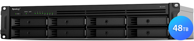 Synology RS1219+ storage 8 baias 48TB
