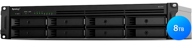 RS1219+ 8TB Synology - Storage 8 Baias Rackstation SATA/SSD