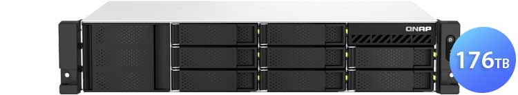 TS-864eU-RP 176TB Qnap - Storage NAS 8 Baias Rackmount p/ discos SATA