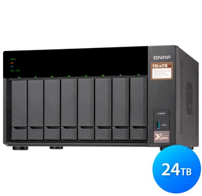 TS-873 Qnap - NAS Storage 24TB para hard disks SATA Externo
