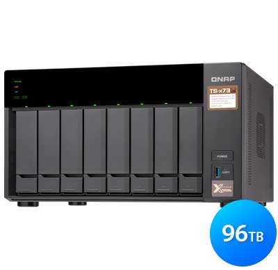 TS-873 Qnap - NAS Storage 96TB para hard disks SATA Externo