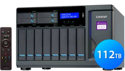 TVS-1282 112TB Qnap - Storage NAS 8 baias SSD/SATA Externo