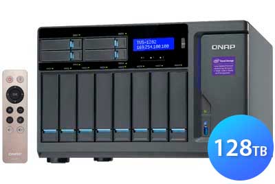 TVS-1282 128TB Qnap - Storage NAS 8 baias SSD/SATA Externo