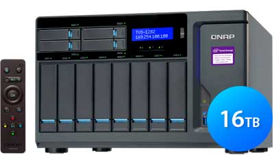 TVS-1282 16TB Qnap - Storage NAS 8 baias SSD/SATA Externo