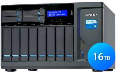 TVS-1282T3 16TB Qnap - Storage NAS 8 baias