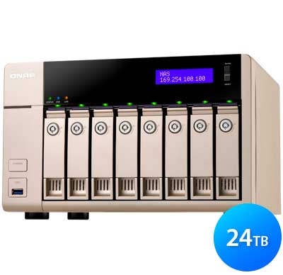 Qnap TVS-863 24TB - Storage NAS 8 baias para hard disks SATA 