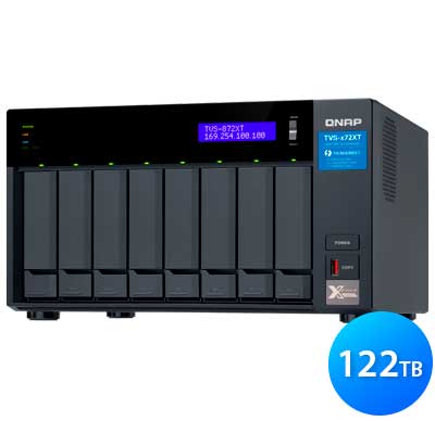 Qnap TVS-872XT 112TB, storage NAS 8 baias