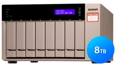 Qnap TVS-873e 8TB Storage NAS 8 baias