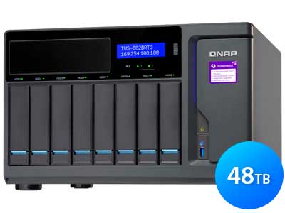 Qnap TVS-882BRT3 48TB - Storage NAS 8 baias