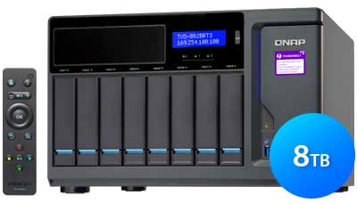 Qnap TVS-882BRT3 8TB - Storage NAS 8 baias