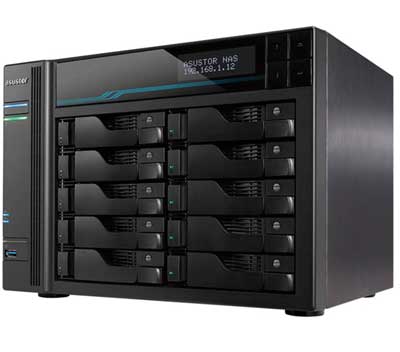 Asustor AS5110T - Storage NAS 10 Baias até 180TB