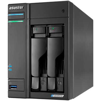 Lockerstor 2 AS6602T Asustor - Storage NAS 2 Baias p/ HDD/SSD SATA
