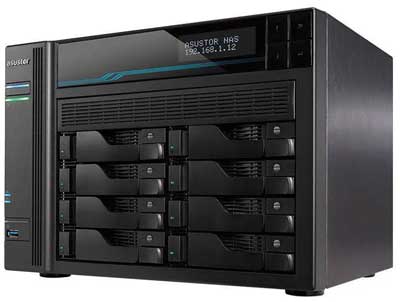 Lockerstor 8 AS6508T Asustor - NAS 8 Baias p/ HDD/SSD SATA