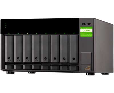 TL-D800C Qnap - Direct Storage e JBOD p/ 8 discos SATA e USB até 144TB