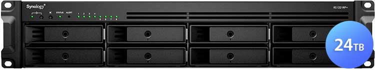 RS1221RP+ 24TB Synology RackStation - Storage NAS rackmount 2U SATA