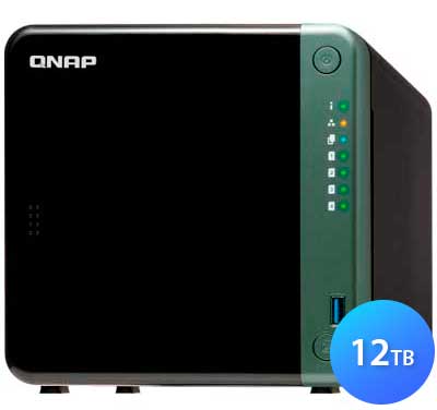 TS-453D 12TB Qnap - Servidor NAS 4 baias hot-swappable SATA