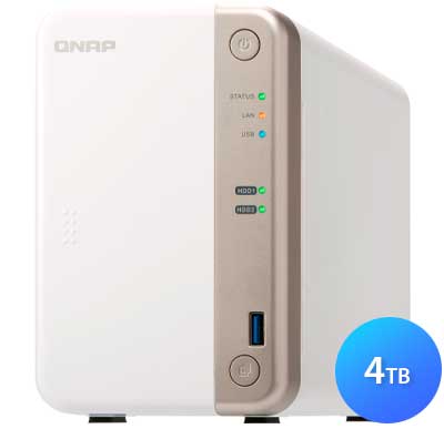 TS-251B 4TB Qnap - Storage NAS e Media Center Doméstico