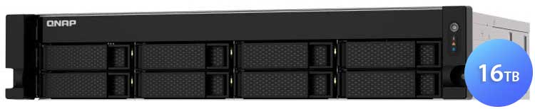 TS-853DU-RP 16TB Qnap - Storage NAS 8 Baias hot swappable e conexão 2,5GbE