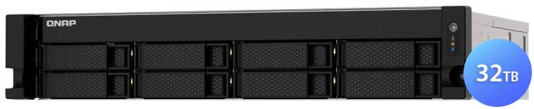 TS-853DU-RP 32TB Qnap - Storage NAS 8 Baias hot swappable e conexão 2,5GbE