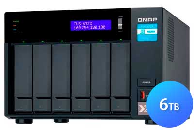 TVS-672X 6TB Qnap - Servidor NAS 6 baias para HDD SATA
