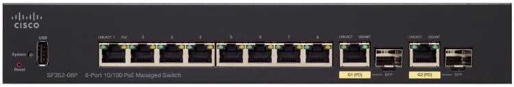 Cisco SF352-08P - Switch Gerenciável 8 Portas LAN Fast Ethernet PoE