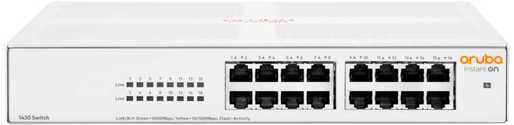R8R47A Aruba - Switch Instant On 1430 16 portas LAN Gigabit Layer 2 HPE