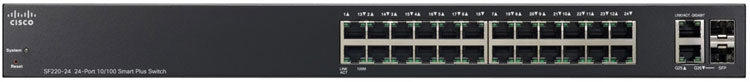 Cisco SF220-24 - Switch Gerenciável 24 portas LAN e 2 SFP/RJ45