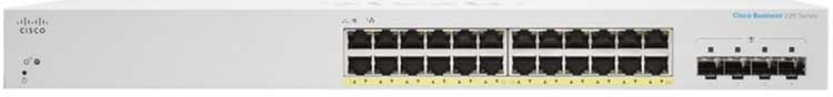 Switch 24 Portas empilhável Cisco Business Switch CBS220-24P-4X