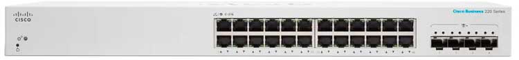 Switch 24 Portas Cisco Business Switch CBS220-24T-4X