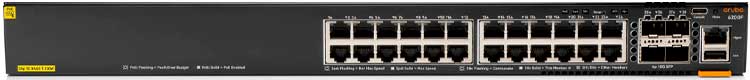 JL725A Aruba HPE - Switch CX 6200F 24G PoE 4SFP+ 24 portas LAN Gigabit