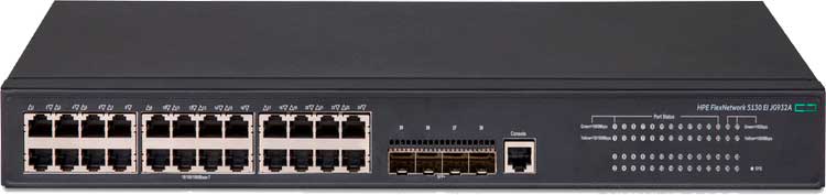 JG932A HPE - Switch 24 portas FlexNetwork 5130 24G 4SFP+ EI