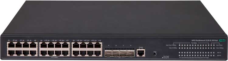 JG936A HPE - Switch 24 portas FlexNetwork 5130 24G PoE+ 4SFP+ EI