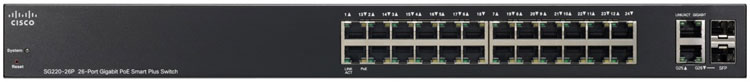 Cisco SG220-26P - Switch Gerenciável com 26 Portas PoE
