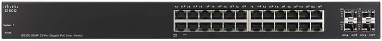 Cisco SG220-28MP - Switch Gigabit PoE com 28 portas LAN