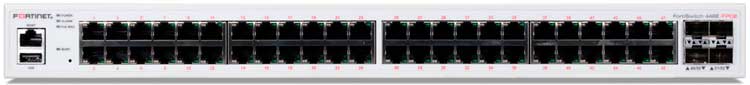 FS-448E-FPOE FortiSwitch - Switch 48 portas LAN Gigabit Full PoE e 4SFP+