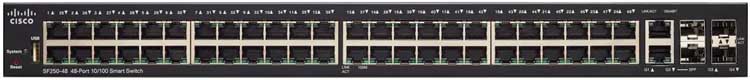 Cisco SF250-48 - Switch Gerenciável 48 portas LAN e 4 SFP/RJ45