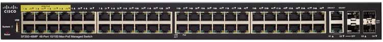 Cisco SF350-48MP - Switch gerenciável 48 portas LAN PoE e 4x RJ45/SFP