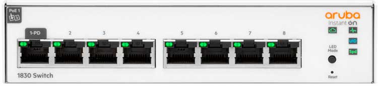 JL811A Aruba - Switch 8 portas LAN GbE Instant On 1830 8G HPE PoE