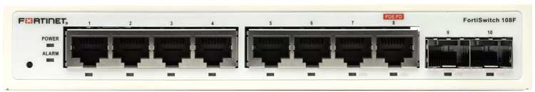 FS-108F FortiSwitch - Switch 8 portas LAN Gigabit RJ-45 e 2SFP