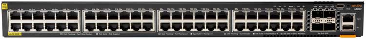 JL665A Aruba HPE - Switch CX 6300F 48 portas LAN Gigabit PoE