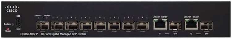 Cisco SG350-10SFP - Switch Fibra com 10 Portas