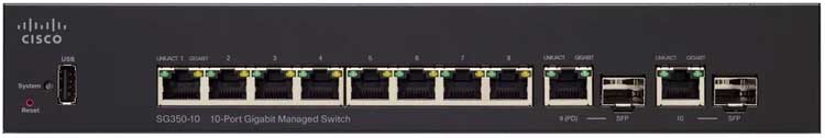 Cisco SG350-10 - Switch Gerenciável com 10 Portas