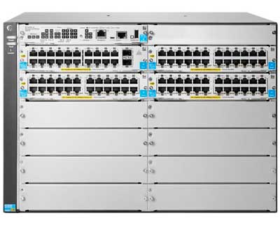 J9825A Aruba HPE - Switch de chassi modular 92p PoE+ e 2p SFP+